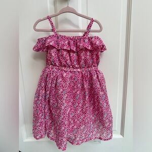 Gymboree 2T Girls Pink Floral Tank Top Fancy Dress